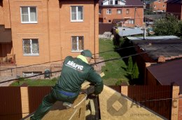 Фото ремонта покрытия кровли мастерами Айбруса